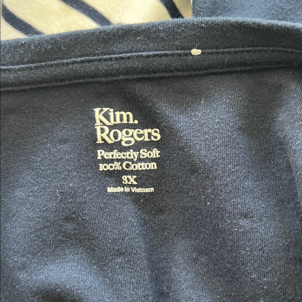 Kim Rogers, Sz 3X, perfectly soft, 100% cotton, unique Christmas, holiday top - Picture 4 of 6